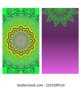 Vector Mandala Pattern. Template For Flyer Or Invitation Card Design.