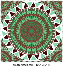 Vector Mandala Pattern. Template for Flyer or Invitation Card Design.