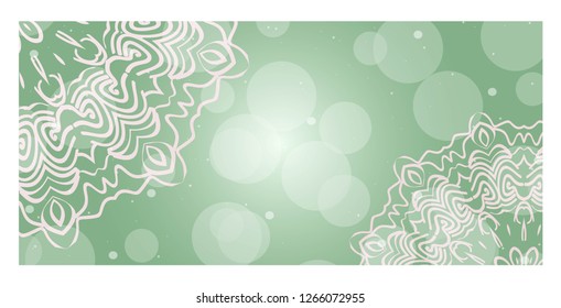Vector Mandala Pattern. Template for Flyer or Invitation Card Design.