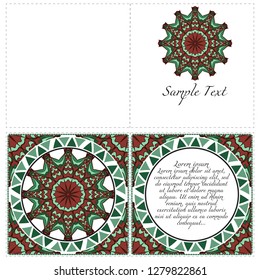 Vector Mandala Pattern for Template, Flyer or Invitation Card