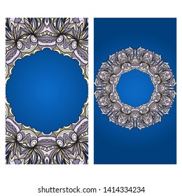 Vector Mandala Pattern For Template, Flyer Or Invitation Card. 