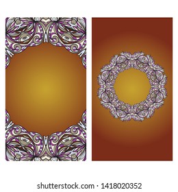 Vector Mandala Pattern For Template, Flyer Or Invitation Card. 