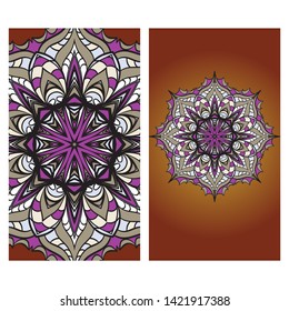 Vector Mandala Pattern For Template, Flyer Or Invitation Card. 