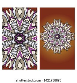 Vector Mandala Pattern For Template, Flyer Or Invitation Card. 