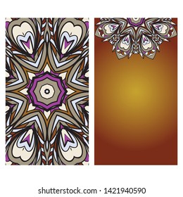 Vector Mandala Pattern For Template, Flyer Or Invitation Card. 
