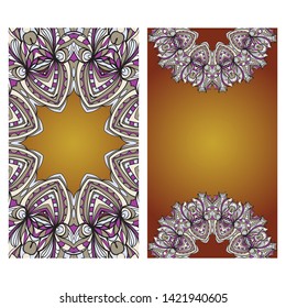 Vector Mandala Pattern For Template, Flyer Or Invitation Card. 