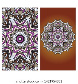 Vector Mandala Pattern For Template, Flyer Or Invitation Card. 