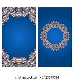 Vector Mandala Pattern For Template, Flyer Or Invitation Card. 