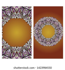 Vector Mandala Pattern For Template, Flyer Or Invitation Card. 