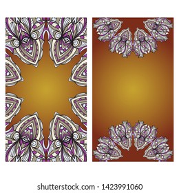 Vector Mandala Pattern For Template, Flyer Or Invitation Card. 