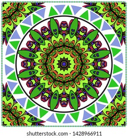 Vector Mandala Pattern For Template, Flyer Or Invitation Card. 