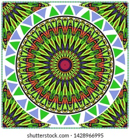Vector Mandala Pattern For Template, Flyer Or Invitation Card. 