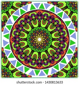 Vector Mandala Pattern For Template, Flyer Or Invitation Card. 