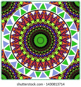 Vector Mandala Pattern For Template, Flyer Or Invitation Card. 
