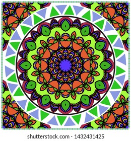 Vector Mandala Pattern For Template, Flyer Or Invitation Card. 