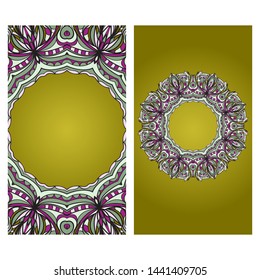 Vector Mandala Pattern For Template, Flyer Or Invitation Card. 