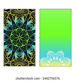 Vector Mandala Pattern For Template, Flyer Or Invitation Card. 