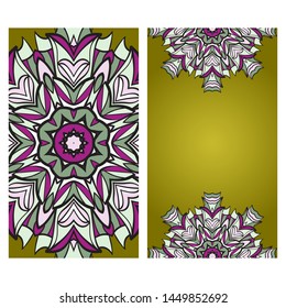 Vector Mandala Pattern For Template, Flyer Or Invitation Card. 