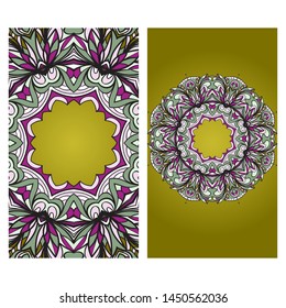 Vector Mandala Pattern For Template, Flyer Or Invitation Card. 