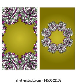 Vector Mandala Pattern For Template, Flyer Or Invitation Card. 