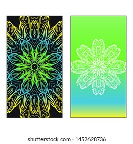 Vector Mandala Pattern For Template, Flyer Or Invitation Card. 