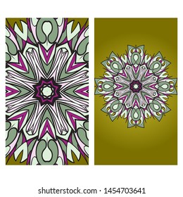 Vector Mandala Pattern For Template, Flyer Or Invitation Card. 