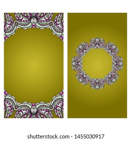 Vector Mandala Pattern For Template, Flyer Or Invitation Card. 