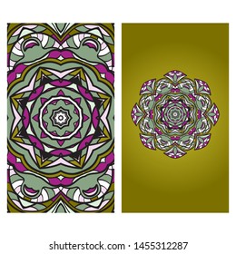 Vector Mandala Pattern For Template, Flyer Or Invitation Card. 