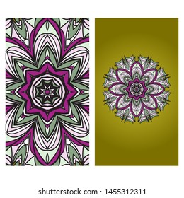 Vector Mandala Pattern For Template, Flyer Or Invitation Card. 