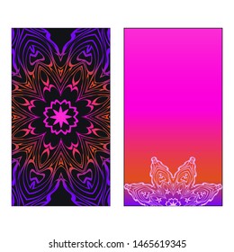 Vector Mandala Pattern For Template, Flyer Or Invitation Card. 