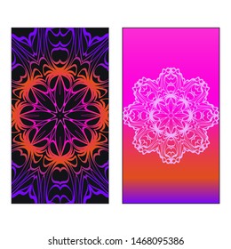 Vector Mandala Pattern For Template, Flyer Or Invitation Card. 