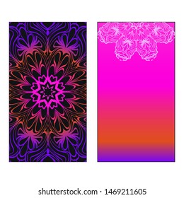 Vector Mandala Pattern For Template, Flyer Or Invitation Card. 