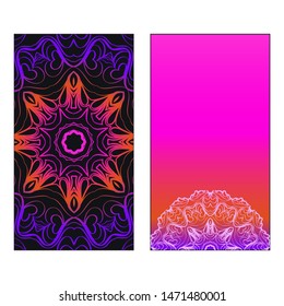 Vector Mandala Pattern For Template, Flyer Or Invitation Card. 