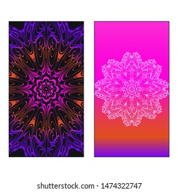Vector Mandala Pattern For Template, Flyer Or Invitation Card. 