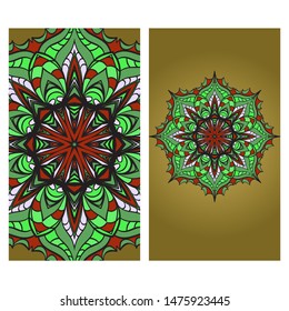 Vector Mandala Pattern For Template, Flyer Or Invitation Card. 