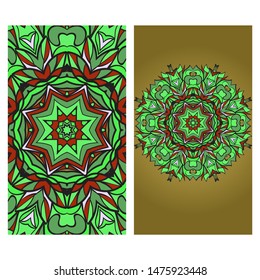 Vector Mandala Pattern For Template, Flyer Or Invitation Card. 