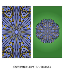 Vector Mandala Pattern For Template, Flyer Or Invitation Card. 