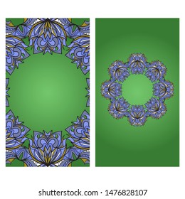 Vector Mandala Pattern For Template, Flyer Or Invitation Card. 