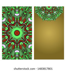 Vector Mandala Pattern For Template, Flyer Or Invitation Card. 