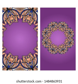 Vector Mandala Pattern For Template, Flyer Or Invitation Card. 