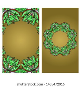 Vector Mandala Pattern For Template, Flyer Or Invitation Card. 