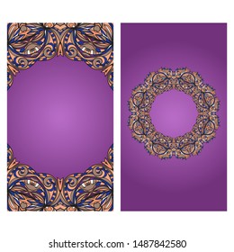 Vector Mandala Pattern For Template, Flyer Or Invitation Card. 