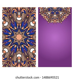 Vector Mandala Pattern For Template, Flyer Or Invitation Card. 