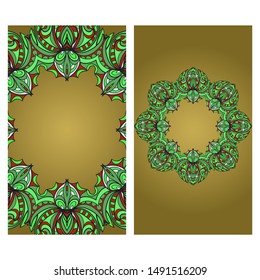 Vector Mandala Pattern For Template, Flyer Or Invitation Card. 