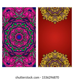 Vector Mandala Pattern For Template, Flyer Or Invitation Card. 