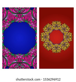 Vector Mandala Pattern For Template, Flyer Or Invitation Card. 