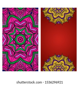 Vector Mandala Pattern For Template, Flyer Or Invitation Card. 