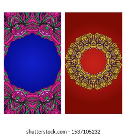 Vector Mandala Pattern For Template, Flyer Or Invitation Card. 