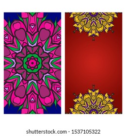 Vector Mandala Pattern For Template, Flyer Or Invitation Card. 