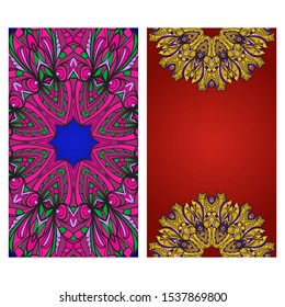 Vector Mandala Pattern For Template, Flyer Or Invitation Card. 